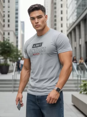 Tricou pentru bărbați DSTREET RX5406 GRI DESCHIS