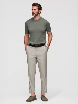 Pantaloni pentru bărbați OMBRE P1525 GRI ȘI BEJ