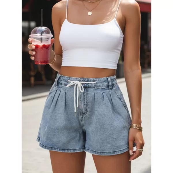  Pantaloni scurți de damă DSTREET SY0552 ALBASTRU 