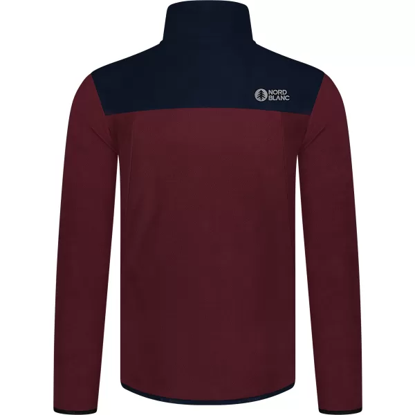  Hanorac ușor pentru bărbați din fleece NORDBLANC CRACKLE NBSFM8373 BURGUNDIA 