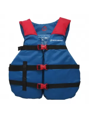 Vestă de înot SPINERA Universal Nylon 2 ALBASTRU/ROSU