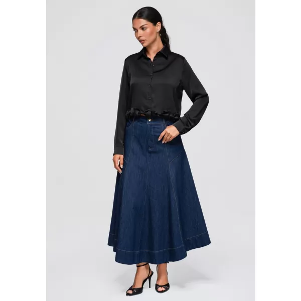  Cămașă de damă OMBRE OW-SH-E0059 NEGRU 