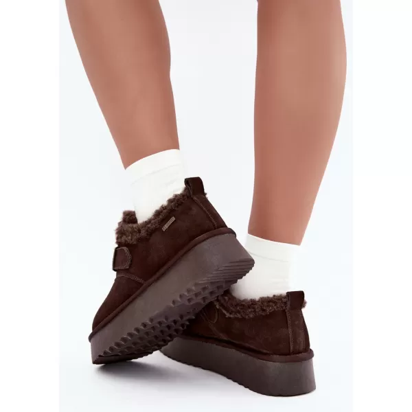  Oameni de zăpadă pentru femei BIG STAR SHOES UU274319 MARO/BEJ 