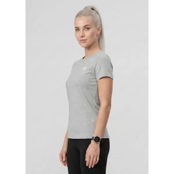  Tricou pentru femei 4F WMM00TTSHF3306 MELANGE GRI DESCHIS RECE 