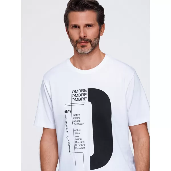  Tricou pentru bărbați OMBRE OM-TSPT-0299 ALB 