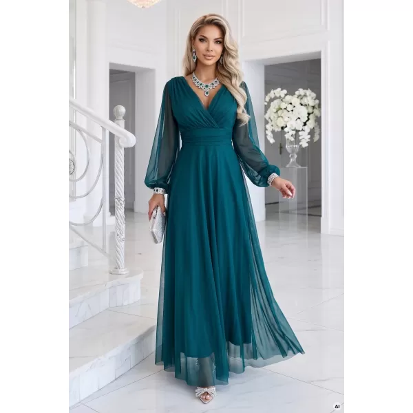  Rochie NUMOCO NERISSA 684-2 VERDE MARE 