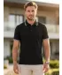 Tricou pentru bărbați cu guler MALFINI FOCUS 232 NEGRU