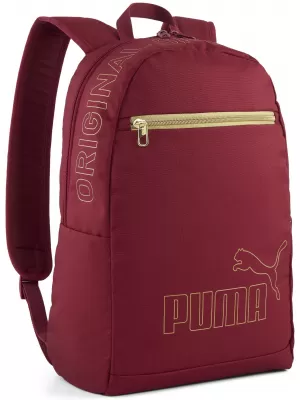 Rucsac PUMA PHASE GOLD BACKPACK II 09300101 STRĂLUCIRE GRANAT/AUR