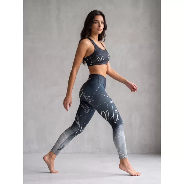  Jambiere lungi premium pentru femei (dimensiuni noi) ALTISPORT VOJ/ALW083LEG05 ALB-NEGRU 