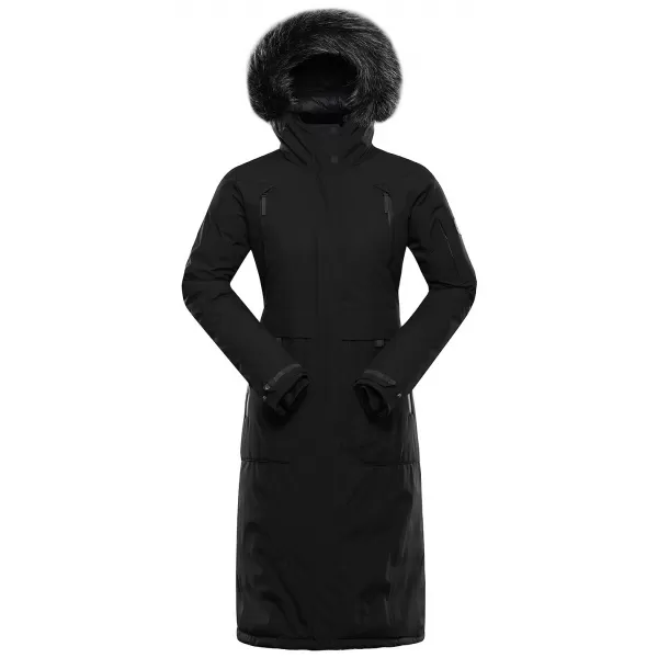 Palton de iarnă de damă ALPINE PRO WUSSA 2 NEGRU 