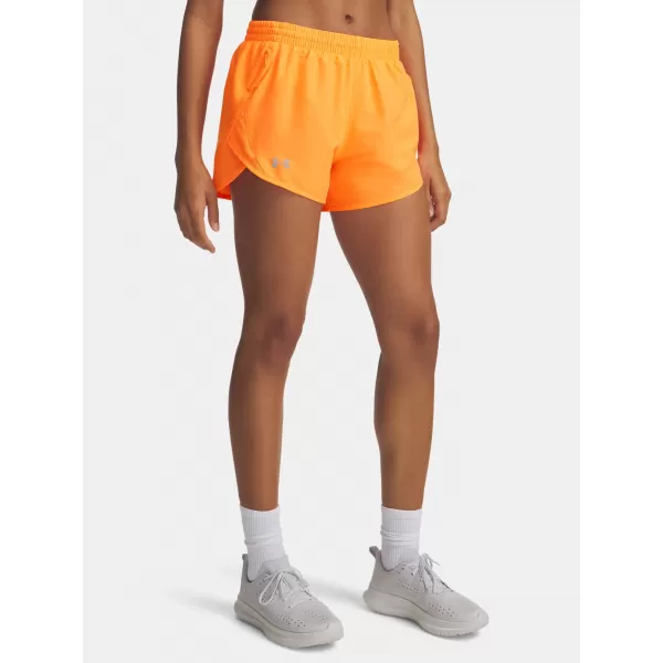  Pantaloni scurți de damă UNDER ARMOUR FLY BY 3 SHORTS 1382438-824 PORTOCALE 