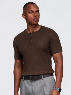Tricou pentru bărbați OMBRE OM-TSCT-0304 MARO