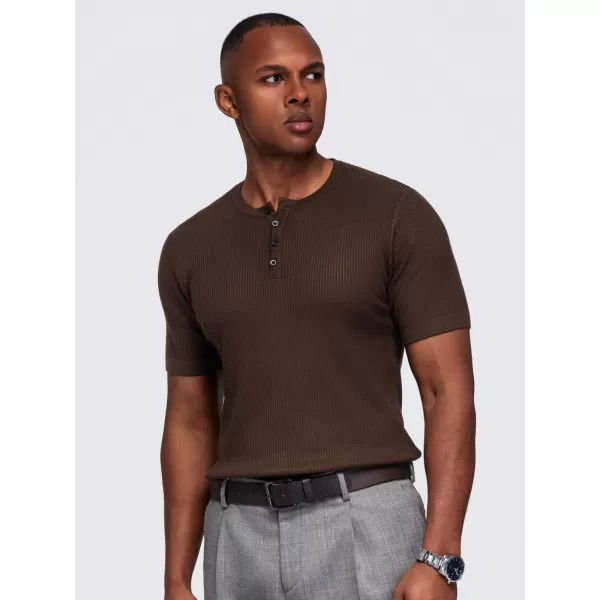 Tricou pentru bărbați OMBRE OM-TSCT-0304 MARO 