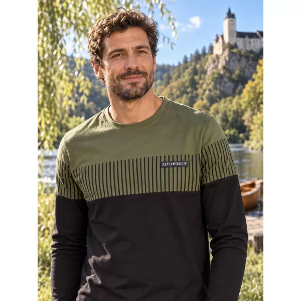  Tricou pentru bărbați ALTISPORT IGGY MILITAR 