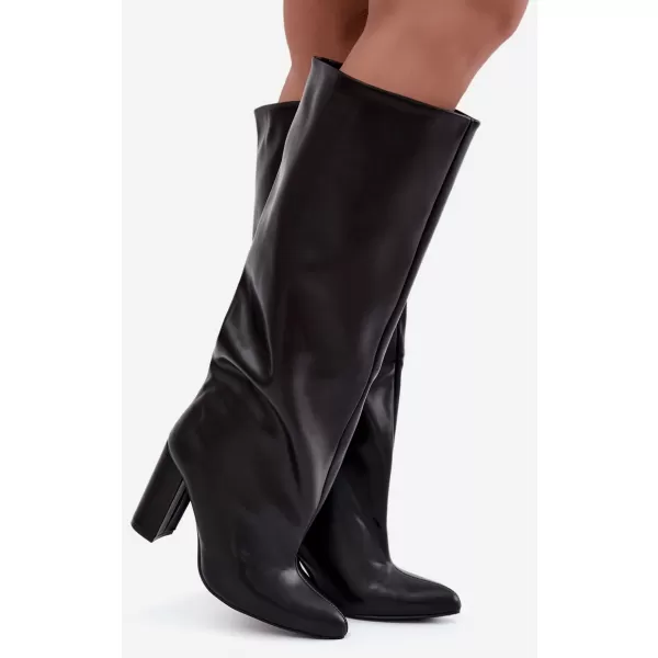  Cizme de dama BOTO C-377/LA3165 NEGRU LUCIOS 