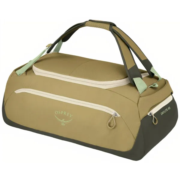  Geantă de călătorie OSPREY DAYLITE DUFFEL 45 GRAVEL TAN MULTI 