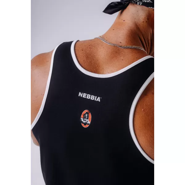  Maiouri pentru bărbați NEBBIA OLYMPIA MUSCLE BACK STRINGER 948 NEGRU 