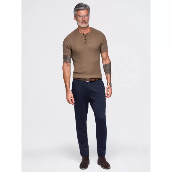 Tricou pentru bărbați OMBRE OM-TSCT-0304 MARO DESCHIS 