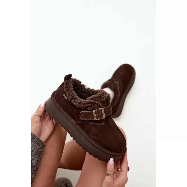  Oameni de zăpadă pentru femei BIG STAR SHOES UU274319 MARO/BEJ 