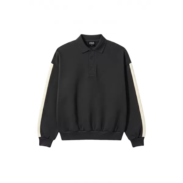 Tricou pentru bărbați cu guler URBAN CLASSICS TB8595-00007 NEGRU 