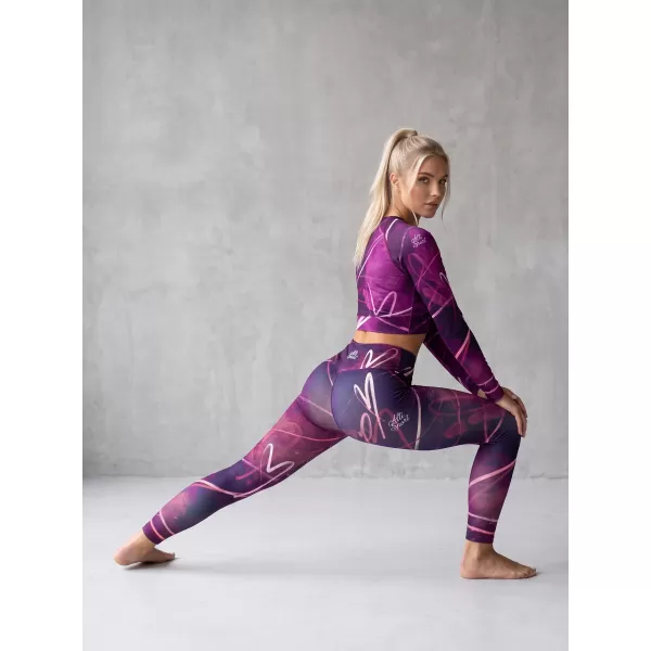  Jambiere lungi premium pentru femei (dimensiuni noi) ALTISPORT VOJ/ALW082LEG05 VIOLET 