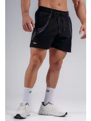 Pantaloni scurți de antrenament supradimensionați NEBBIA PRIMAL 876 NEGRU