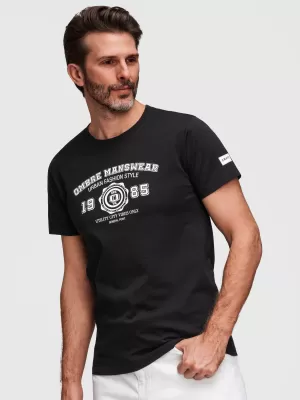 Tricou pentru bărbați OMBRE OM-TSPT-0269 NEGRU