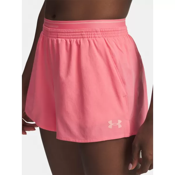  Pantaloni scurți de damă UNDER ARMOUR VANISH WOVEN 3IN SHORTS 6009965-600 ROZ 