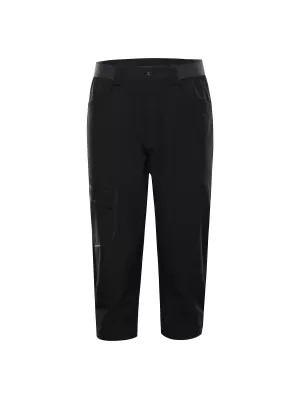 Pantaloni capri pentru bărbați ALPINE PRO WEDER 2 NEGRU