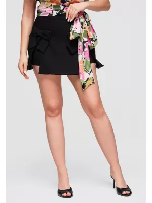 Pantaloni scurți de damă OMBRE OW-ST-E0013 NEGRU