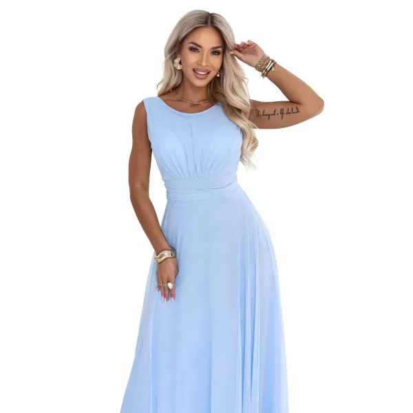 Rochie de femei NUMOCO 678-1 ALBASTRU DESCHIS 