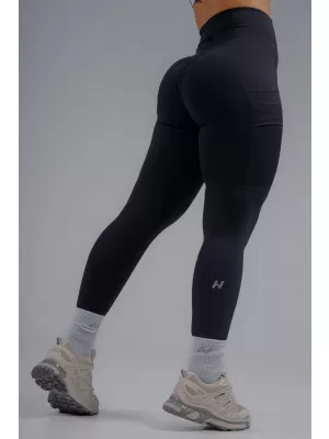 Leggings modelați cu talie înaltă, cu buzunare NEBBIA PRIMAL 851 NEGRU