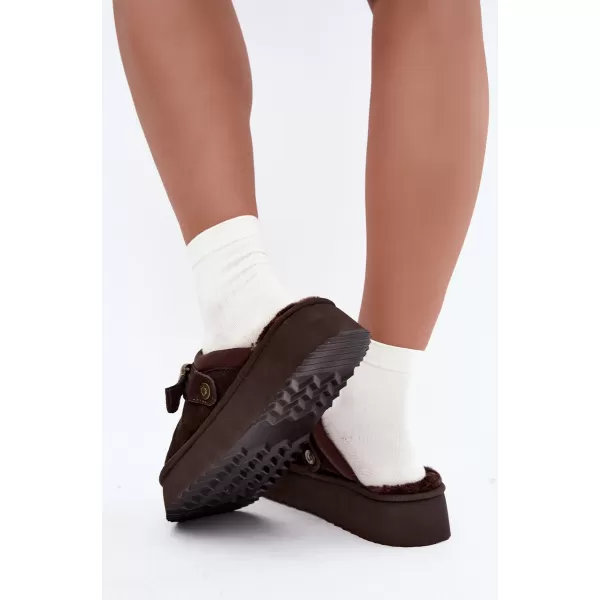 Papuci de damă BIG STAR SHOES UU274697 MARO/BEJ 