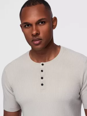 Tricou pentru bărbați OMBRE OM-TSCT-0304 GRI DESCHIS