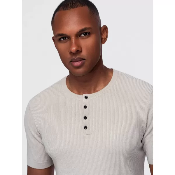  Tricou pentru bărbați OMBRE OM-TSCT-0304 GRI DESCHIS 