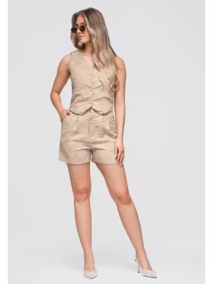 Pantaloni scurți de damă OMBRE OW-ST-E0019 TAUPE