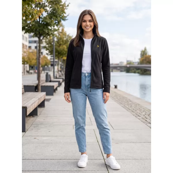  Hanorac de damă din fleece ALTISPORT ALW002852 NEGRU SI AURIU 