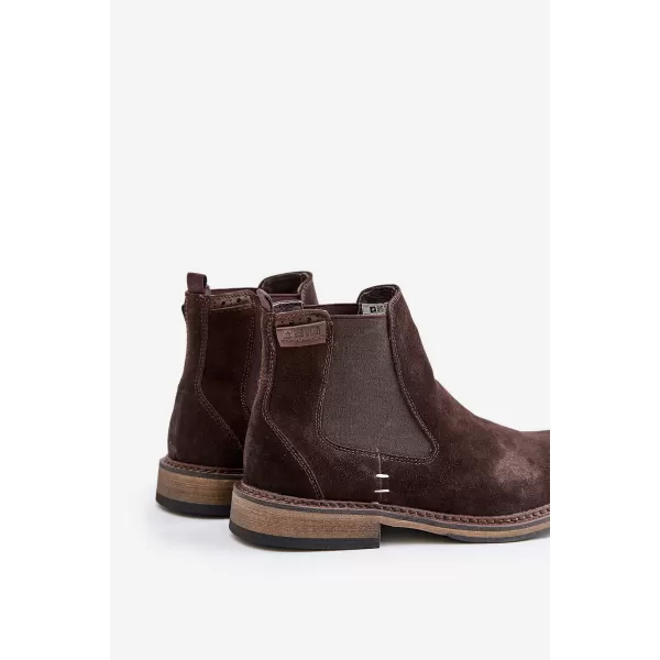  Botine pentru bărbați BIG STAR SHOES OO174155 MARO/BEJ 