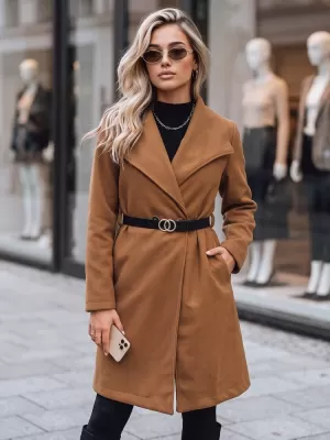 Palton de damă DSTREET NY0641 CARAMEL