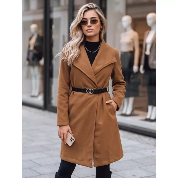  Palton de damă DSTREET NY0641 CARAMEL 