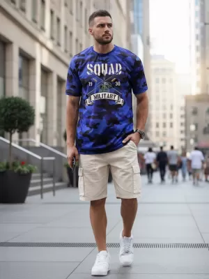 Tricou pentru bărbați DSTREET NX2005R-RB-M ALBASTRU