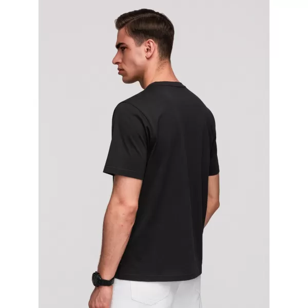  Tricou pentru bărbați OMBRE OM-TSPT-0286 NEGRU 