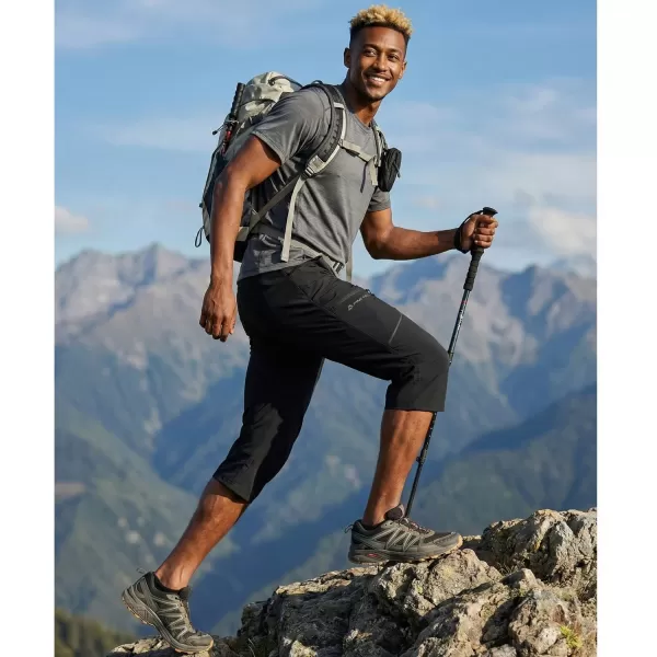  Pantaloni capri pentru bărbați ALPINE PRO WEDER 2 NEGRU 