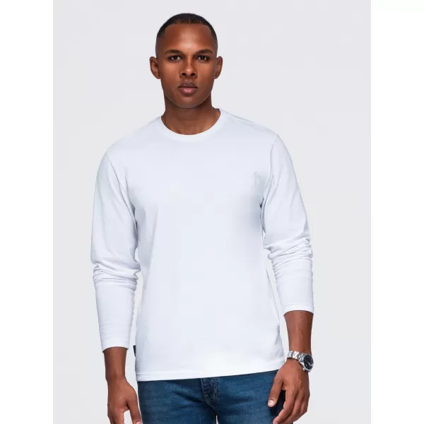  Tricou pentru bărbați OMBRE OM-LSBL-0142 ALB 