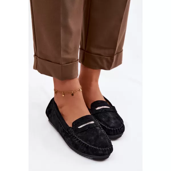  Mocasini de dama S.BARSKI LR61-7029 NEGRU 