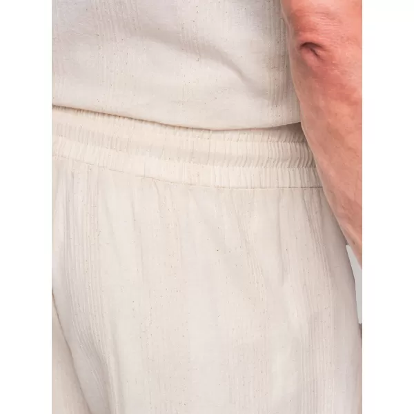  Pantaloni pentru bărbați OMBRE OM-PACP-0312 CREMĂ 