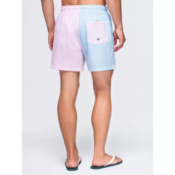  Pantaloni scurți pentru bărbați OMBRE OM-SRSS-0215 ALBASTRU SI ROZ 