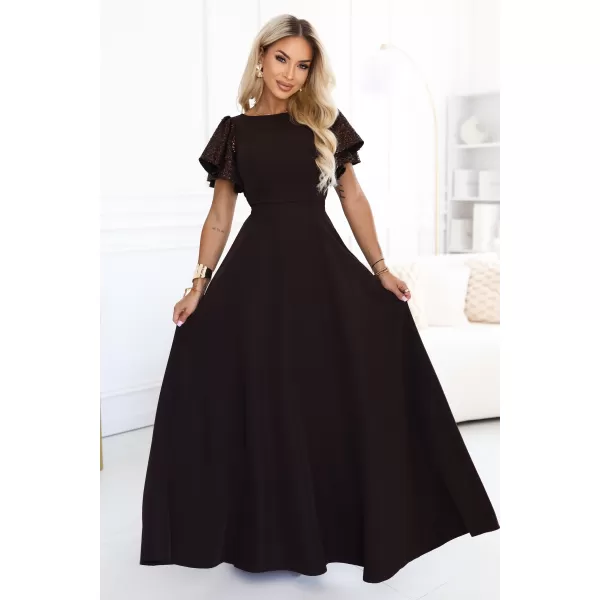  Rochie NUMOCO MIRELLA 694-2 MARO CIOCOLATA 