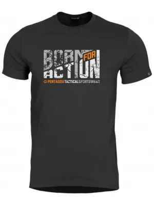 Tricou pentru bărbați PENTAGON AGERON BORN FOR ACTION K09012-BA NEGRU