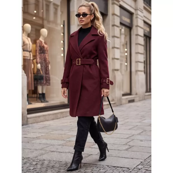  Palton de damă DSTREET NY0786 BURGUNDIA 